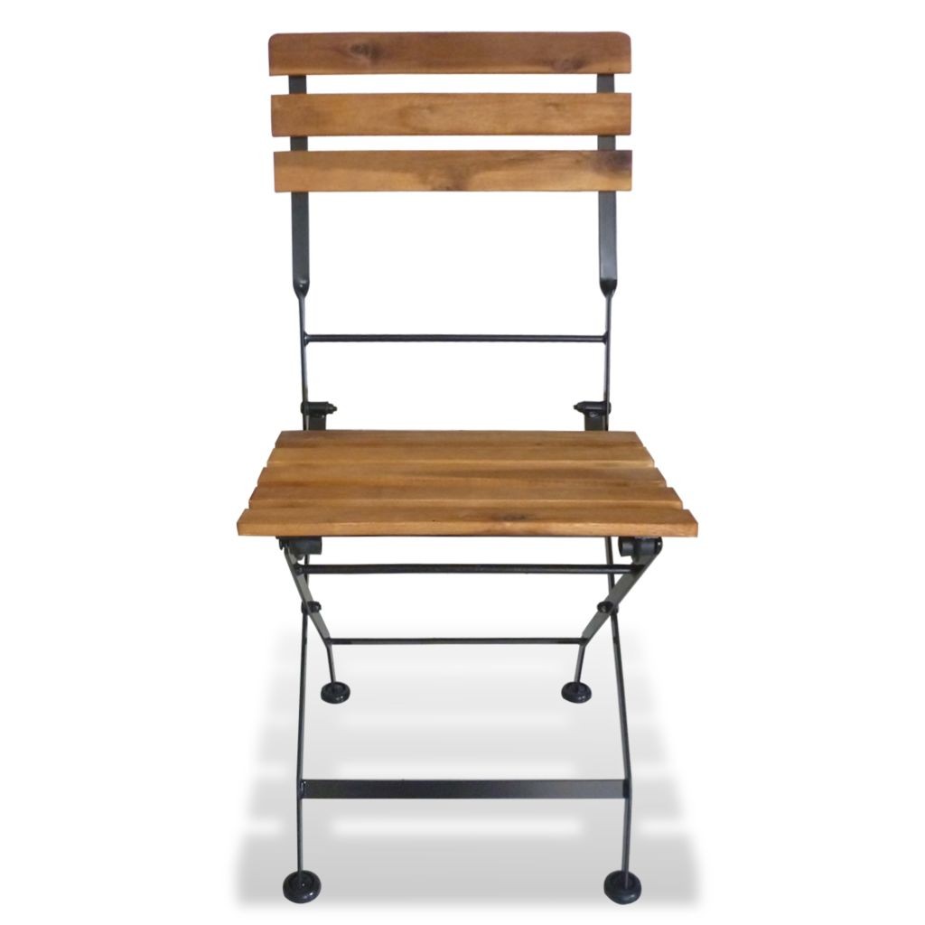 3 Piece Folding Bistro Set Solid Acacia Wood